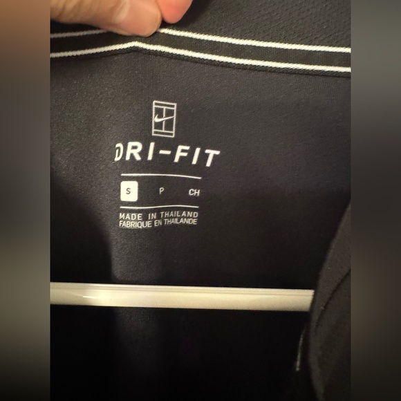 Used Black Nike Tennis Henley - Picture 2 of 3